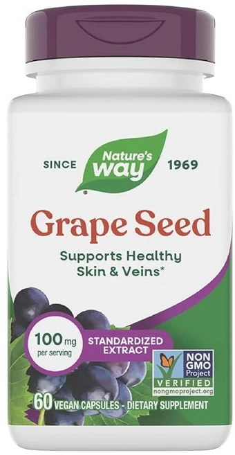 네이처스웨이 포도씨 100mg 60정, 1개 - 쿠팡