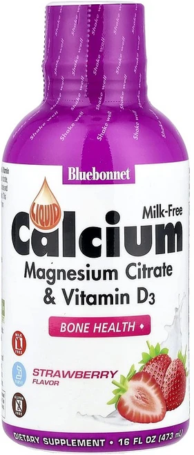 블루보넷 액상 칼슘 마그네슘 비타민D3 스트로베리 473ml, 1개 - 쿠팡