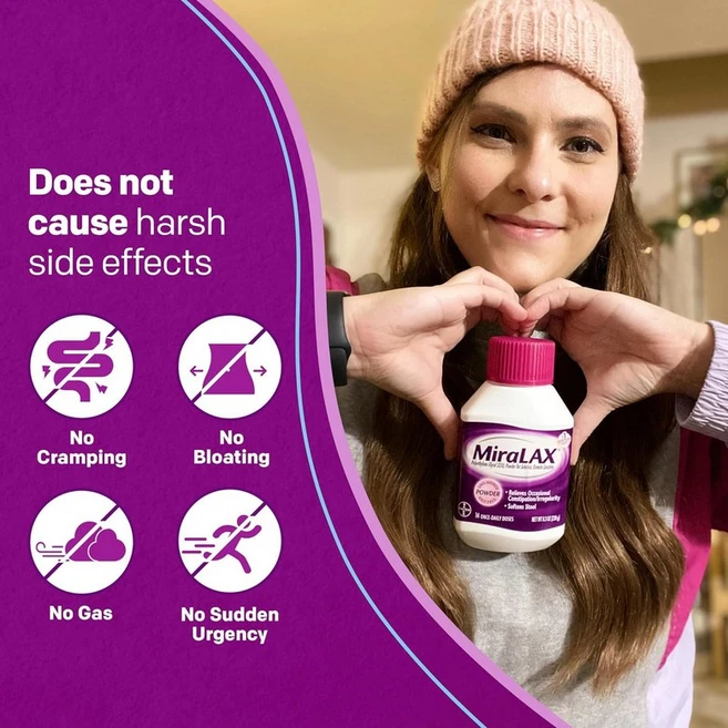 MiraLAX 클리어 파우더 루틴 PEG-Free 느낌의 부드러운 배변 케어 14회, 1개, 1회분 - 쿠팡