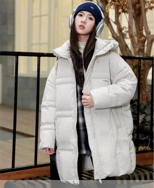 하와즈 탈부착 후드 집업 롱패딩 주니어 패딩 YX