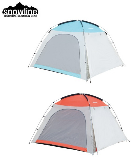 스노우라인 블루썬쉐도우 4방향 개방형 그늘막 텐트, 4인용, 레드