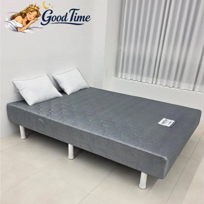 Good time 매트리스 침대 발통포함 탄탄한 프레임리스 올인원 단면 매트리스 침대 S SS D Q [싱글 슈퍼싱글 더블 퀸], 중간, 19.5cm - 쿠팡