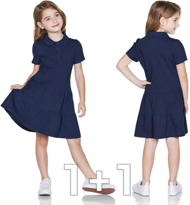 [1+1] 테슬라 다이나믹 코튼 주니어 폴로 원피스