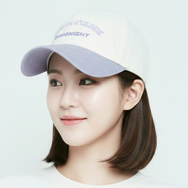[국산] 베이직엠 남성 여성 사계절 야구모자 볼캡 배색 굿나잇