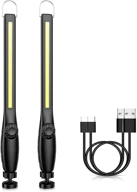 COB 휴대용 LED 작업 조명 손전등 자기 LED 작업 램프 자동차 수리를위한 검사 조명 홈 차고 하이킹 캠핑, 2 pcs, 1개