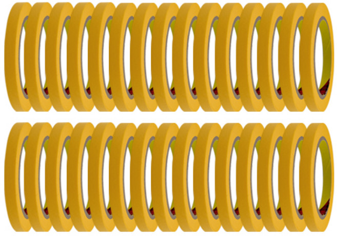 3M 244 내열 마스킹 테이프 내열테이프 10mm, 30개