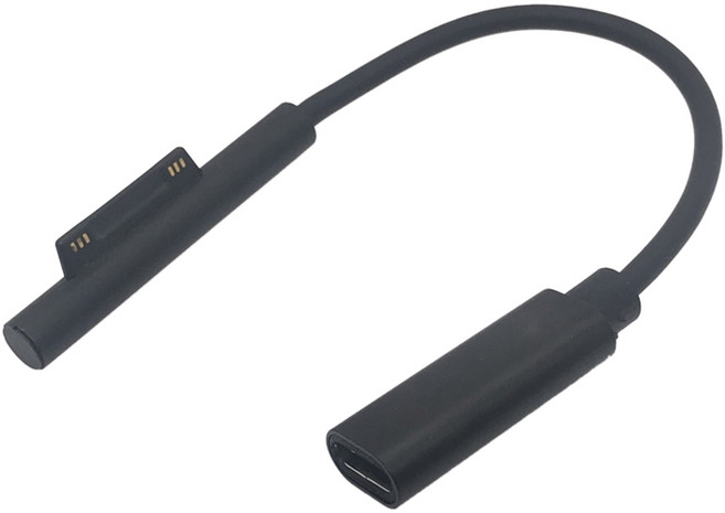 호환용 C타입 PD 고속 충전 케이블 표면 연결 15V 3A 45W Surface Pro 8 7 6 5 4/3 Go3 2/1 노트, 1개