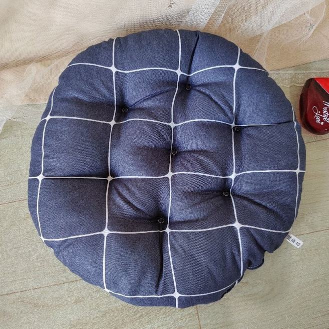 해피유통 다용도 양면 원형 방석 귀여운 캐릭터 디자인 푹신한 면 쿠션, 30*30, 43