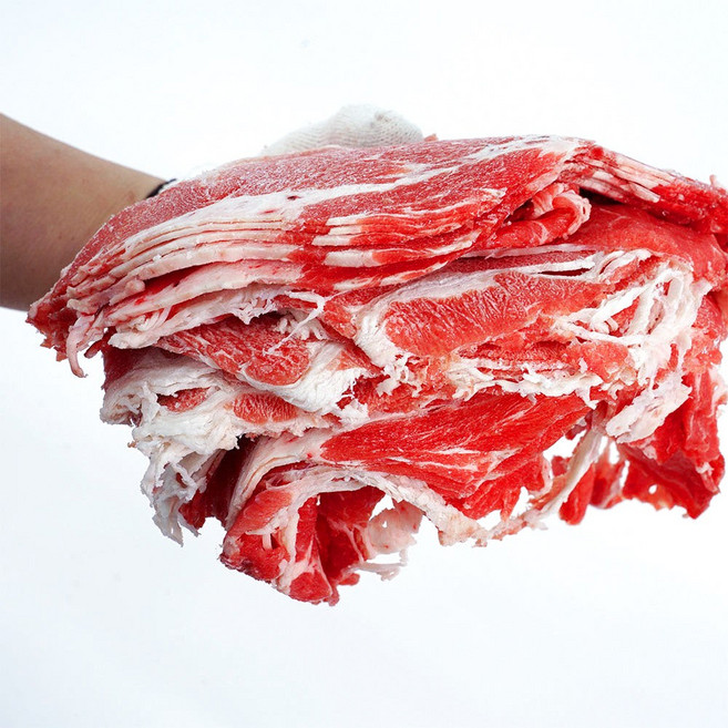 고기생각 미국산 초이스 업소용 알목심 냉동 슬라이스 척아이롤 2kg, 4개