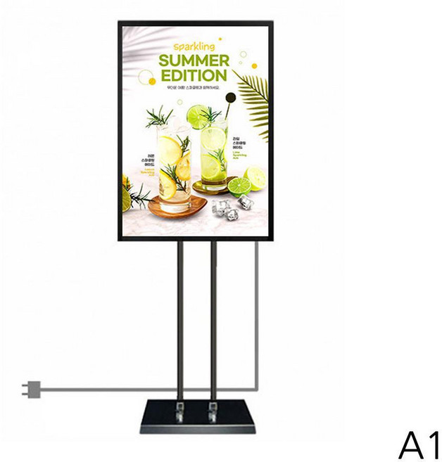 국산 고급 각도조절 LED 입간판 A1 배너 스탠드 오픈 실외 광고판 가게 외부 메뉴판 거치대 홍보물 led입간판 옥외 베너 실내 스탠딩 행사 입구 pop대 대형