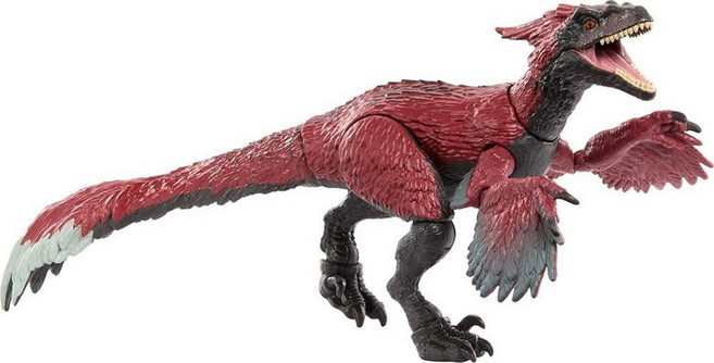 Mattel 쥬라기 월드 해먼드 컬렉션 공룡 액션 피규어 장난감 파이로랩터 공룡 장난감 14개의 관절 유리 눈 및 유선 꼬리, Pyroraptor