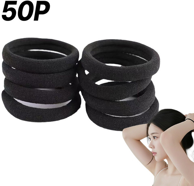 179osn 짱짱한 베이직 머리끈 헤어 고무줄 4mm