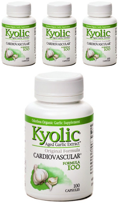 Kyolic 熟成大蒜萃取膠囊, 100顆, 4罐