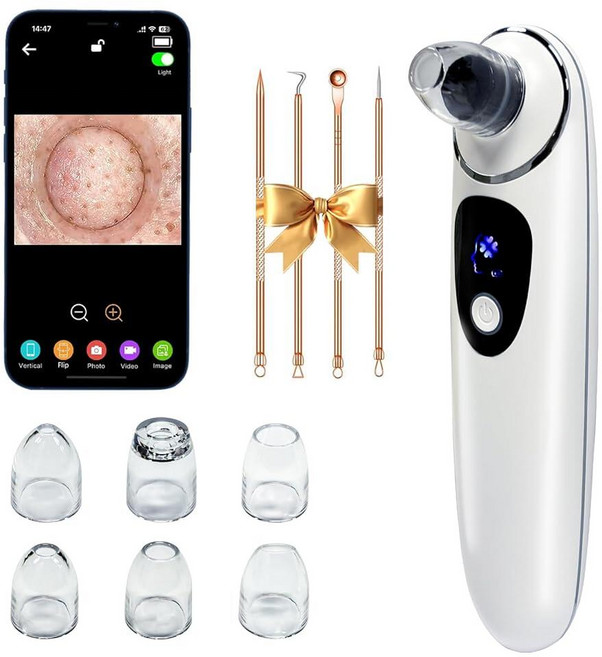 2026 Pore Vacuum with Camerafor USB Rechargeable Blackhead Remover Vacuum 3 Levels Adjustable Rem, 2026 Pore Vacuum with Camerafo