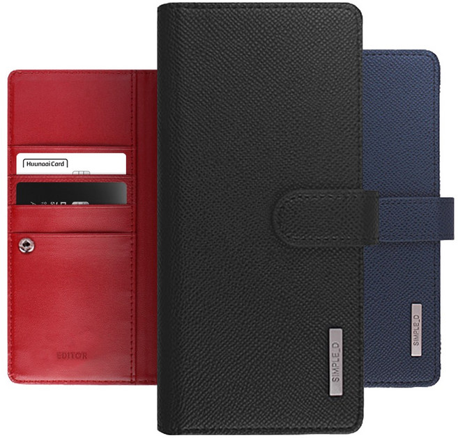 갤럭시 S24 시리즈 콜로라 심플D 멀티지갑 월렛 이중포켓 카드수납 가죽 케이스