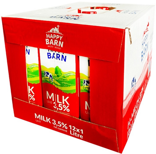 開心牧場全脂保久乳 嚴選乳源 高溫滅菌無添加 獨立包裝, 1箱, 12L