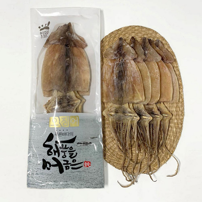 울돌목 국내산 동해안 건오징어 5미 모음, 건오징어 5미 대 380g, 5개