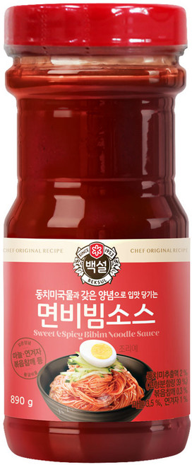 백설 면비빔소스, 5개, 890g