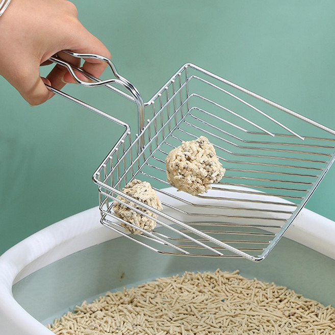 1p/2p 메탈 고양이 화장실 삽 모래삽 배변삽 화장실삽 똥삽 주걱 스쿱, 1개