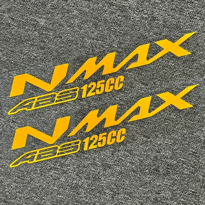 [호환] 야마하 스쿠터 바디 사이드 스트립 페어링 로고 액세서리 데칼 반사 오토바이 스티커 NMAX 155 N, 16 125cc-gold-2pcs