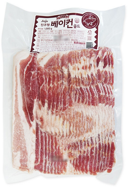 진주햄 베이컨 골드 1kg (슬라이스 삼겹살 햄 말이), 진주햄 베이컨골드 1kg, 1개