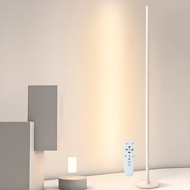 고릴라 무선리모컨 LED 플로어 장스탠드 조명 3색모드 밝기조절, 화이트 - 쿠팡