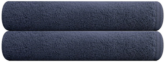 송월타월 프리미엄 크라운50 바스타월 230g 30수 면사, 파랑, 2개