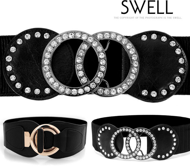 스웰 여성용 원피스 벨트 가디건 벨트 하이웨스트 와이드 벨트 코디 밴딩 벨트 포인트 벨트