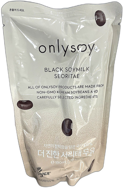 검은콩두유 더 진한 서리태 콩물 두유 국산 무가당 단백질 임산부 190ml 20개