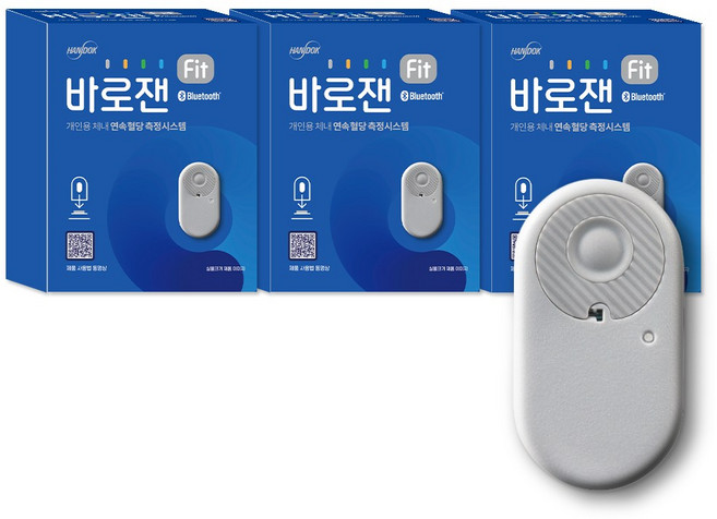 한독 바로잰 fit 핏 연속 무채혈 혈당 측정기 15일 3세트, 1세트, 본품3개+알콜솜증정
