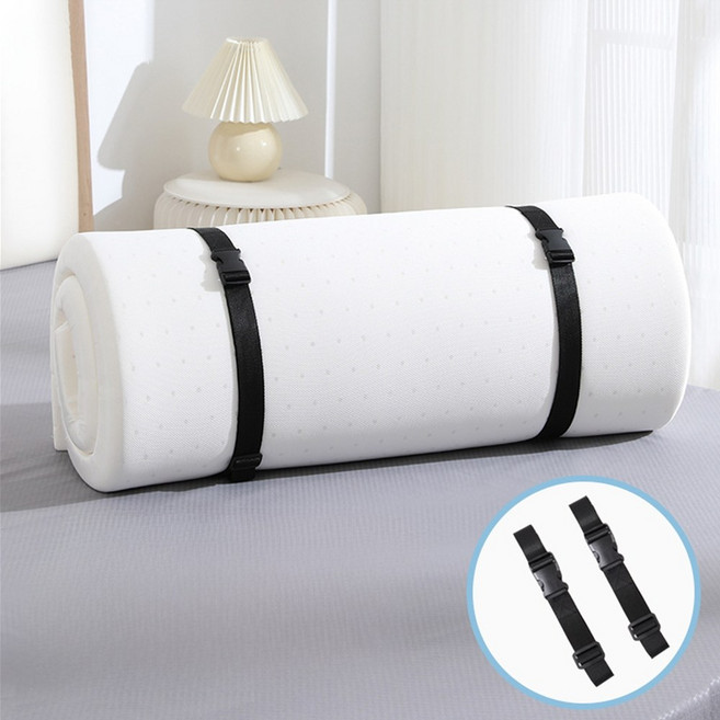 침낭정리스트랩 2개세트 캠핑용버클 고정벨트, 블랙2개세트, 1개