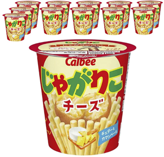 Calbee 卡樂比 Jagarico長頸鹿薯條 起司口味, 12杯, 55g