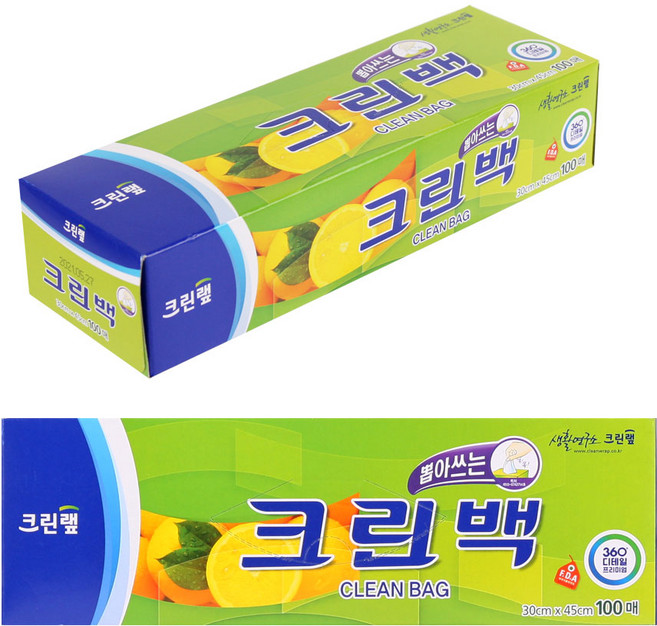 크린랲 뽑아쓰는 크린백 대 30 cm x 45 cm, 대(L), 2개, 100개입