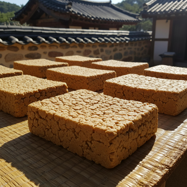 [전통방식그대로] 국내산메주콩 잘띄워진 자연건조 메주 전통메주, 1세트, 1kg