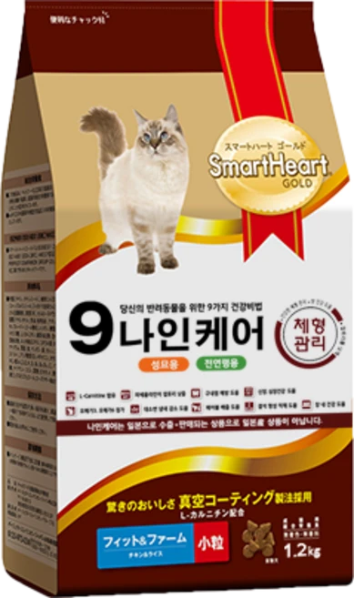 스마트하트골드 고양이 나인케어 기능성 사료, 다이어트(체중감소), 1.2kg, 1개 - 쿠팡