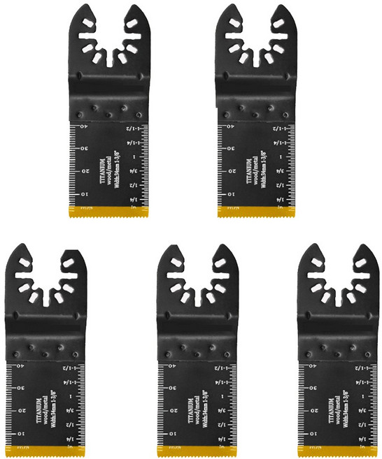멀티커터날 티타늄 34mm 5개 세트 만능 컷팅날 디월트 밀워키 호환 모음