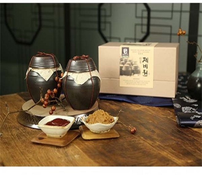 안동 100년 전통 3년묵은된장 500g + 찹쌀고추장 500g 귀빈선물세트, 1세트