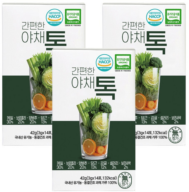 산마을 간편톡 야채톡 14p, 42g, 3개