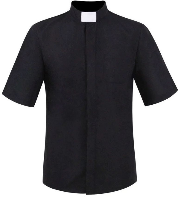 사제복 셔츠 신부복 천주교 목사 성당 반팔 성직자 코스프레