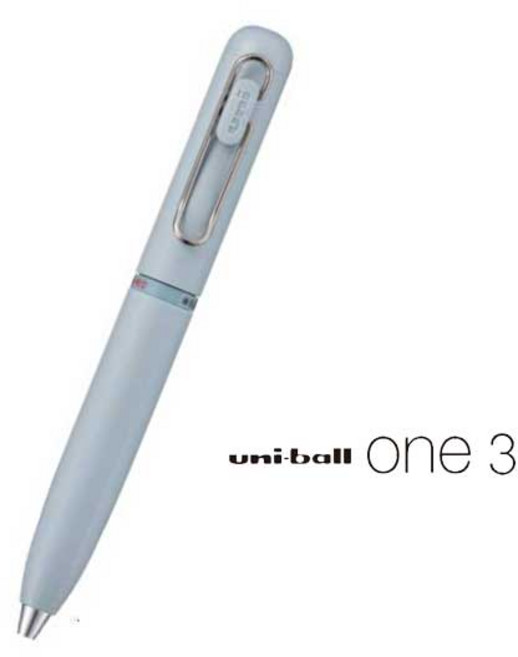 유니 유니볼원 3색 0.5mm 회전식 다색펜 멀티펜, 1개, 셔츠블루