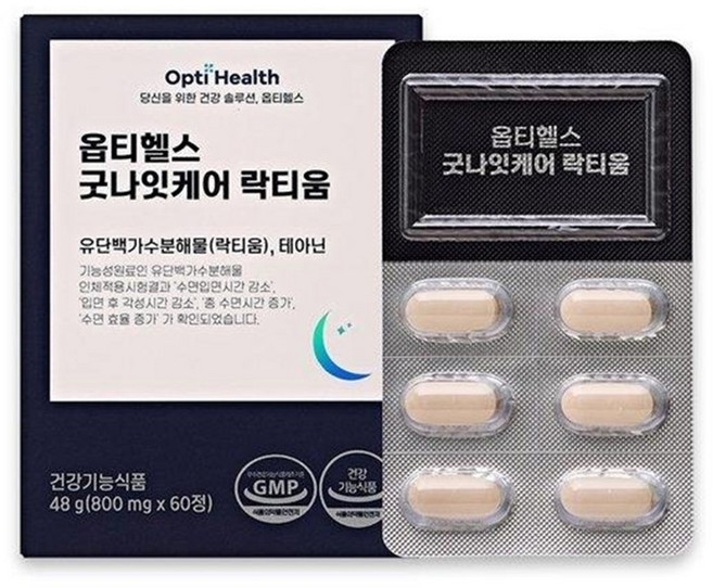 옵티헬스 굿나잇케어 락티움 영양제, 60정, 1개