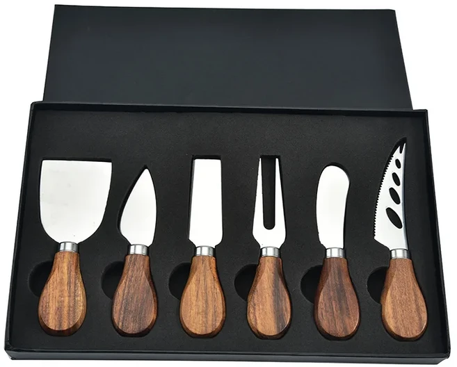 Charcuterie 보드 및 커트레이 치즈 나이프 세트 스테인레스 스틸 컬렉션 6, 01 CHINA