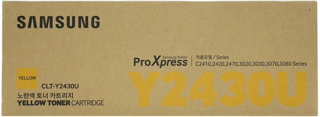 삼성 정품 CLT-K2430U SL-C2410ND C2470FR C3070ND, 1개, 정품토너 노랑(CLT-Y2430U)