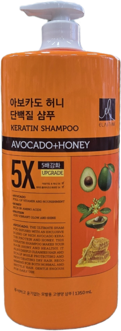 엘라스틴 아보카도 허니 단백질 샴푸 1350ml, 1.35L, 1개