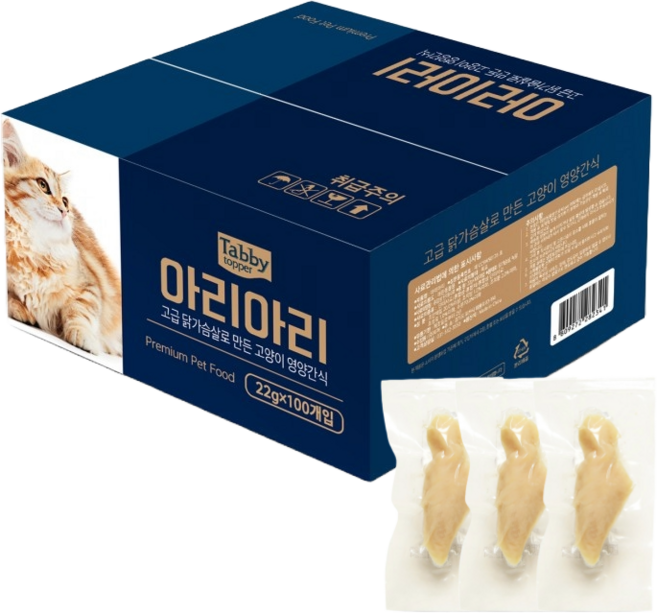 테비 아리아리 닭가슴살 22gx100개, 쿠팡 본상품선택, 2.2kg, 1개