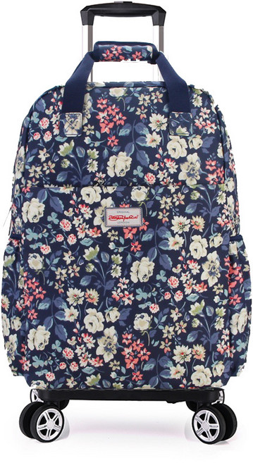 해피유통 플라워패턴20인치바퀴달린가방바퀴달린백팩캐리어 mgy, 디자인4, 1개