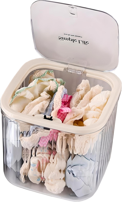 코지메이트 머리끈 액세서리 정리함 대형, 1개, 투명