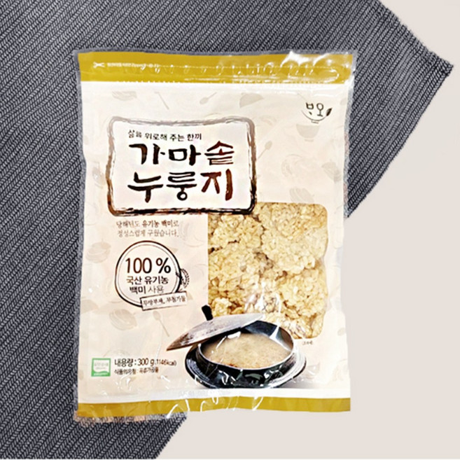 두레생협 큰바위 유기농 가마솥누룽지, 1, 2개, 300g