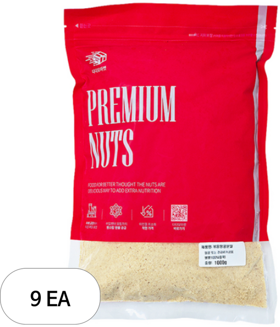 다다모마켓 볶음 땅콩 분말, 1kg, 9개