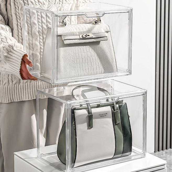 모레츠 아크릴 책 피규어 가방 보관함 2p, 1세트, 투명